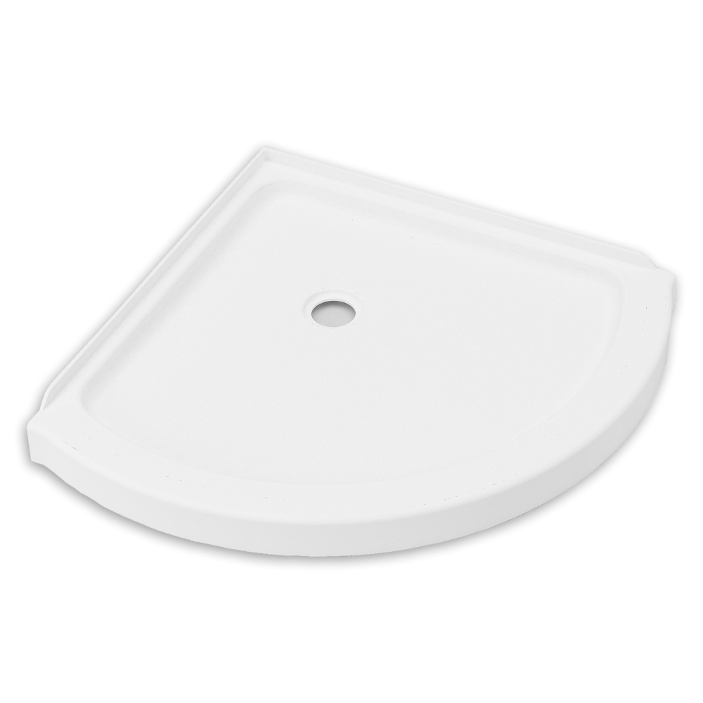 Axis 36" Curved Shower Base + Drain